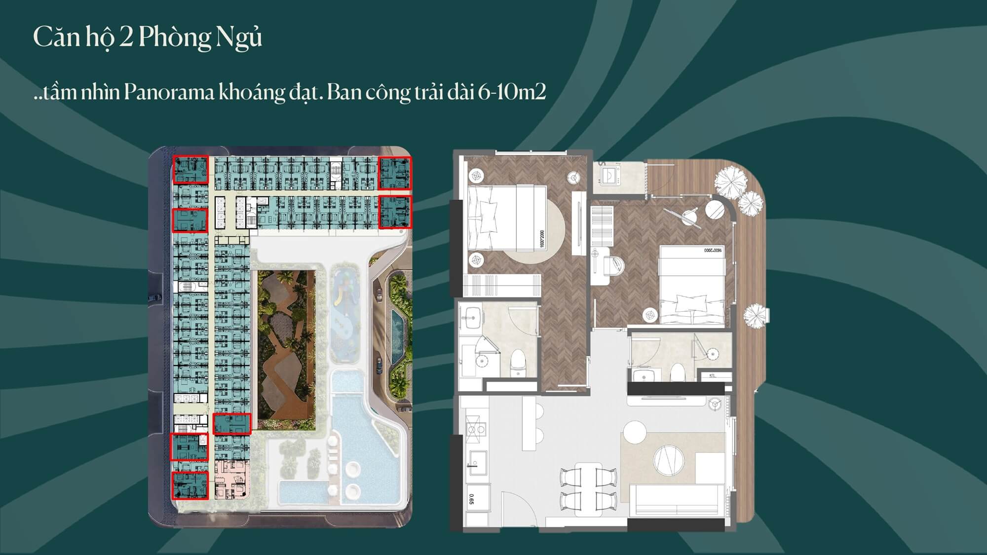 Căn hộ 1 – 2 phòng ngủ